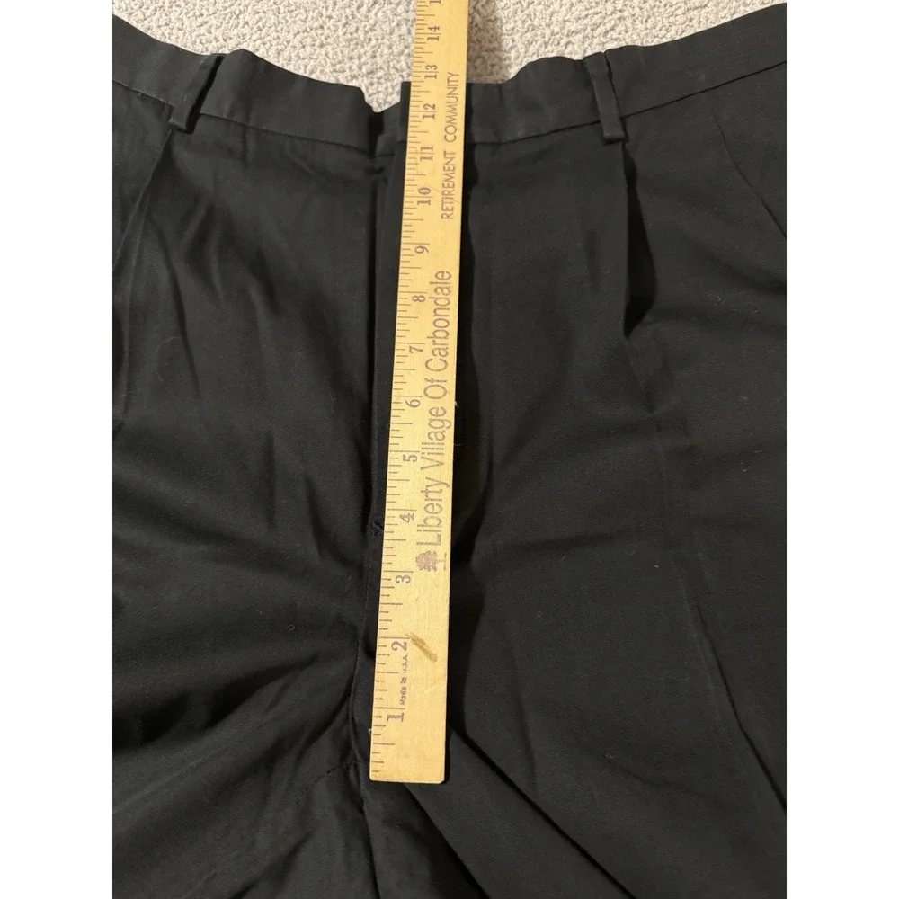 Vintage 90's Tommy Hilfiger Men's 38x30 Dress Pants Pleated Black Chino Cuffed